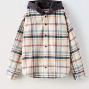Plaid Kids Jacket with Hood